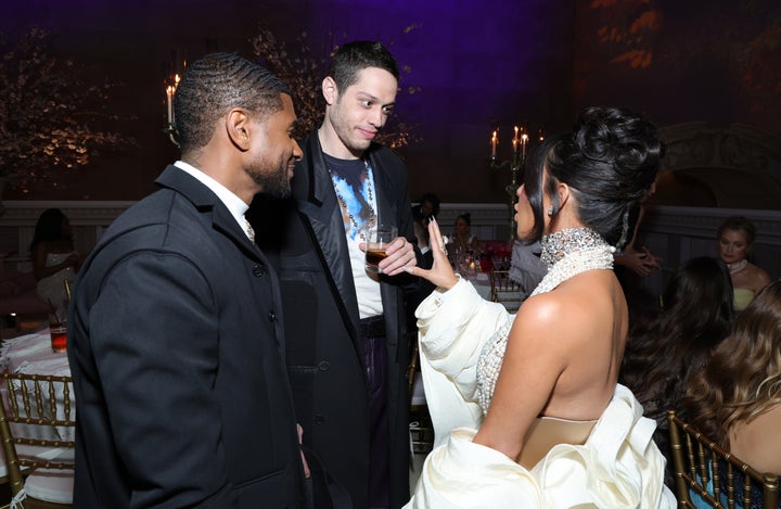 Usher, Pete Davidson, and Kim Kardashian attend The 2023 Met Gala.