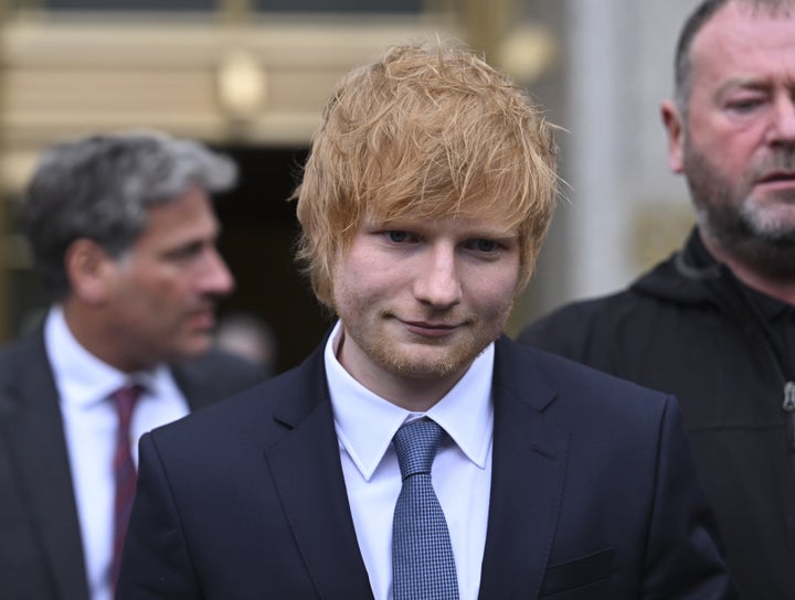 Ed Sheeran leaving court last week