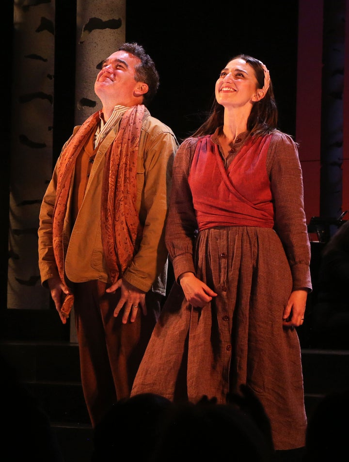 Brian d’Arcy James (left) and Sara Bareilles in "Into The Woods." 