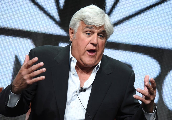 Jay Leno no The NBCUniversal Summer TCA Tour em Beverly Hills em 2015 (Foto de Richard Shotwell/Invision/AP, Arquivo)