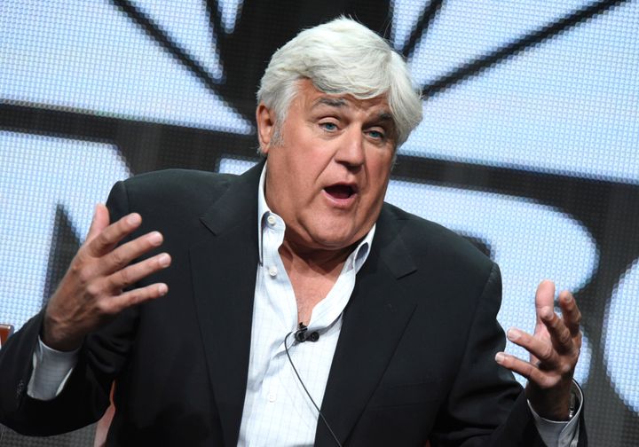 Jay Leno at the The NBCUniversal Summer TCA Tour in Beverly Hills in 2015 (Photo by Richard Shotwell/Invision/AP, File)