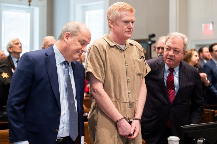 Alex Murdaugh is seen in March after being convicted of murdering his wife and son. 