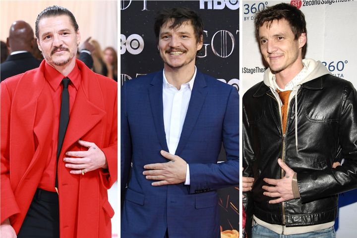 Pedro Pascal in 2023, 2019 and 2007.