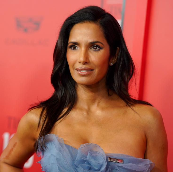 Padma Lakshmi attends the 2023 TIME100 Gala at the Lincoln Center on April 26, 2023, in New York City. Recent headlines surrounding the model's Sports Illustrated cover all emphasize her posing in a swimsuit. 