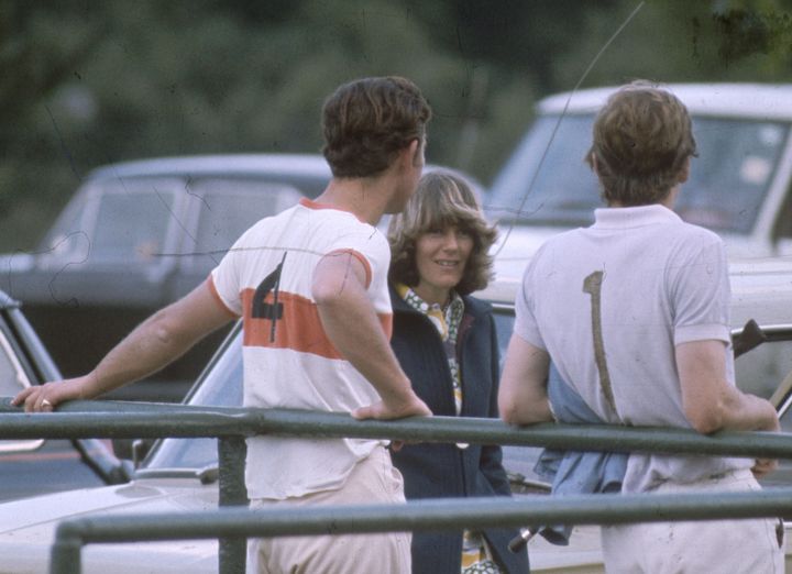Charles, Prince of Wales and Camilla Parker-Bowles resting after a polo match, circa 1972. 