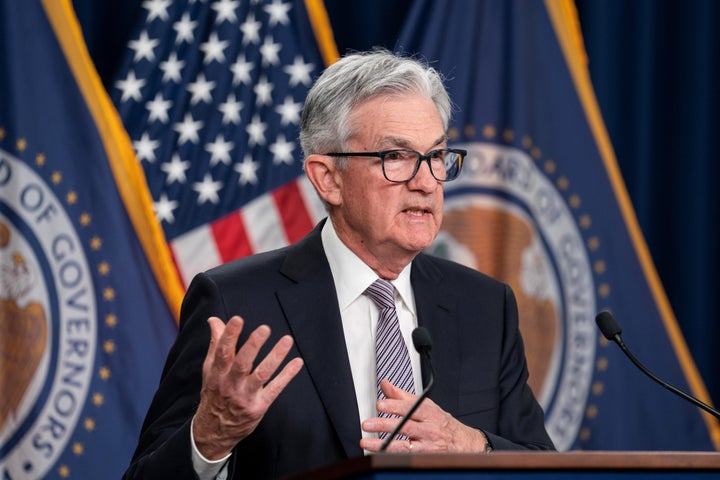 U.S. Federal Reserve Chair Jerome Powell attends a press conference in Washington, D.C., the United States, on May 3, 2023.