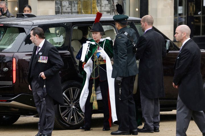 Princess Royal arriving at Westminster Abbey