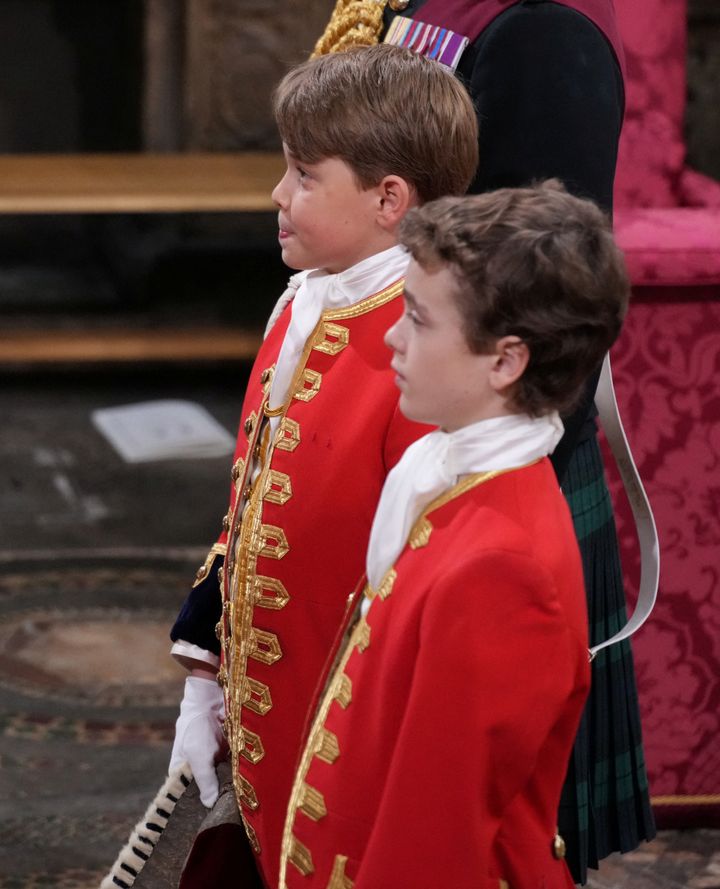Prince George was Page of Honour at his grandfather's coronation – meaning all eyes were on him. 