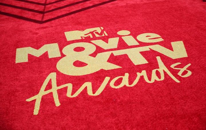 FILE - The red carpet is pictured at the MTV Movie & TV Awards in 2019. The show's scheduled host, Drew Barrymore, dropped out of the event before MTV scrapped the live show on Saturday.