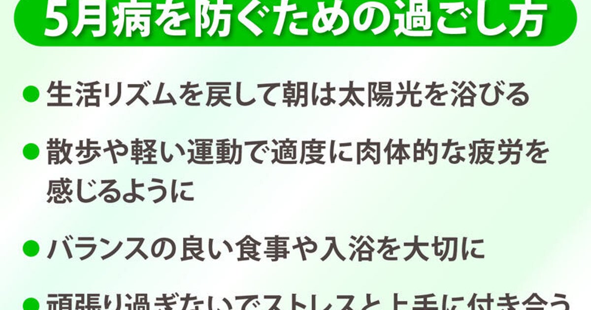 5月病とは?症状と“4つの対策ポイント”を聞いた【連休明け】