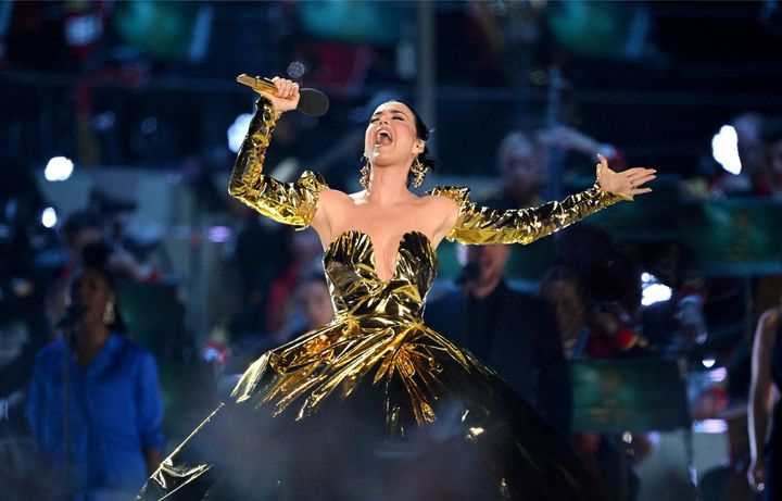 Katy Perry performing in Windsor on Sunday night
