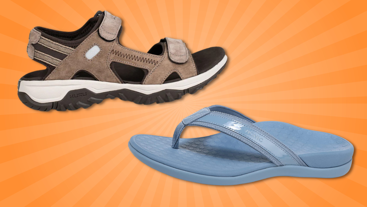 Kuru Tread sandal and Vionic Tide toe post sandal