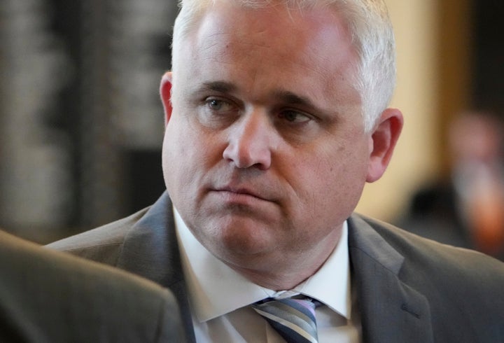 Rep. Bryan Slaton looks on in the House Chamber at the Capitol, in Austin, Texas, on Jan. 18, 2023.