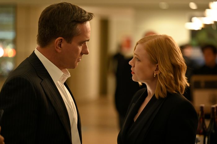 Tom (Matthew Macfadyen) and his wife Shiv (Sarah Snook).