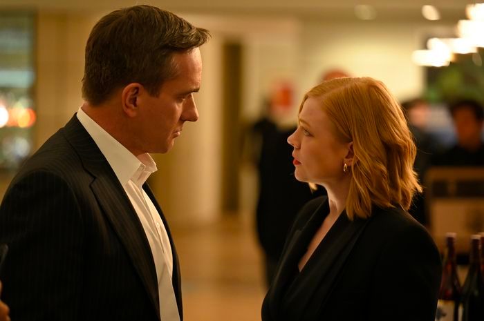 Tom (Matthew Macfadyen) and his wife Shiv (Sarah Snook).