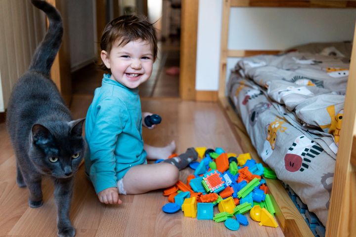 Children may use a Montessori bed as a playspace during the day.