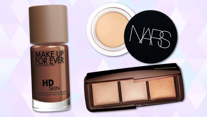 Make Up For Ever HD Skin foundation, Nars Soft Matte concealer and Hourglass Ambient Lighting palette