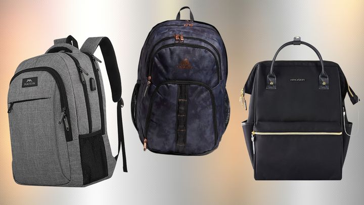 A Matein backpack, Adidas backpack and Kroser backpack.
