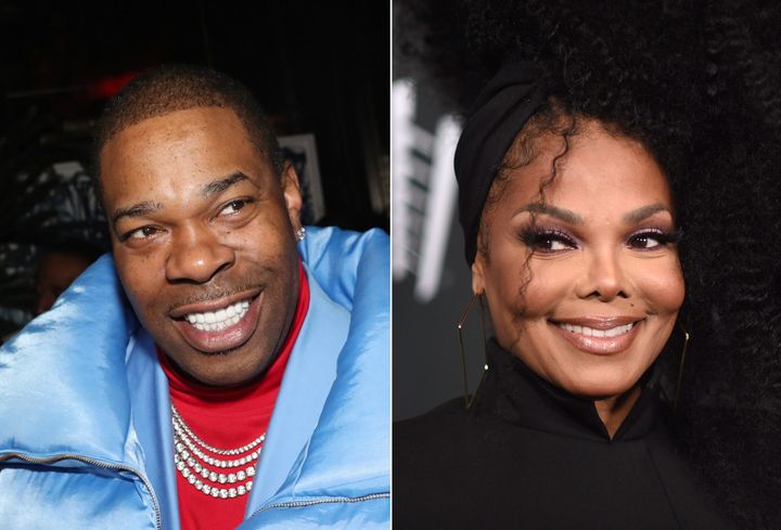 Busta (left) said he was "fighting tears of joy" during his speech Tuesday at Jackson's concert.