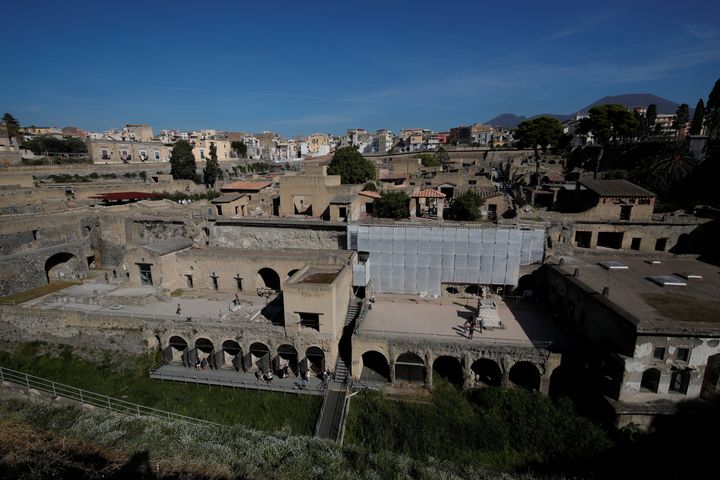 Γενική άποψη του αρχαίου αρχαιολογικού χώρου του Herculaneum, Ιταλία, 23 Οκτωβρίου 2019.