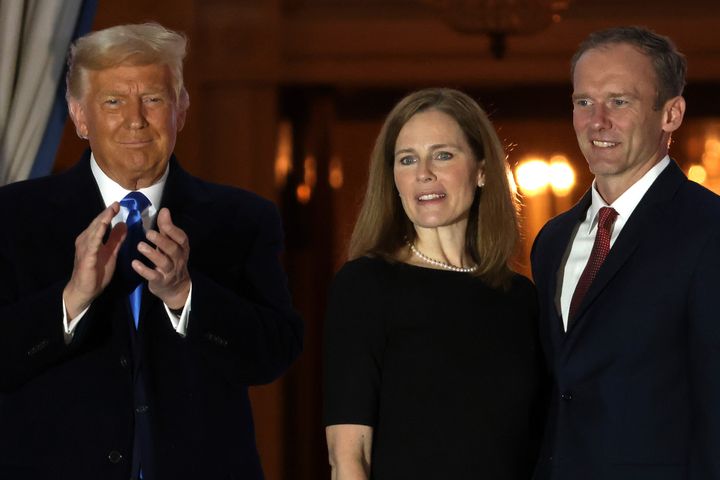 Donald Trump's appointment of Justice Amy Coney Barrett solidified a six-vote conservative majority that overturned Roe v. Wade.