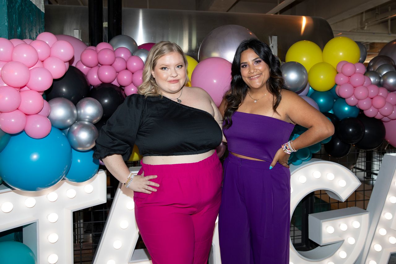 Courtney Gibson (left) and Caitie Phillips started holding Swift-themed dance parties in 2021. 