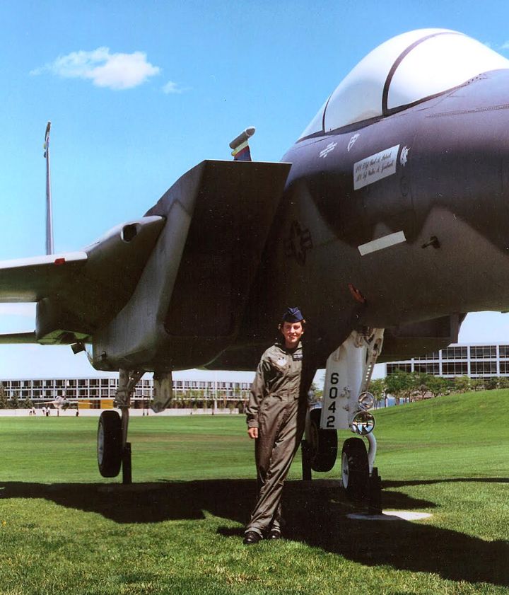 The author as a first-year cadet at the Air Force Academy in 2001. "My rape and subsequent medical problems ended my dream of becoming a pilot," she writes.