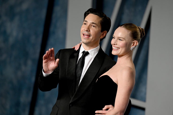 Justin Long (left) and Kate Bosworth confirmed their engagement in April. 