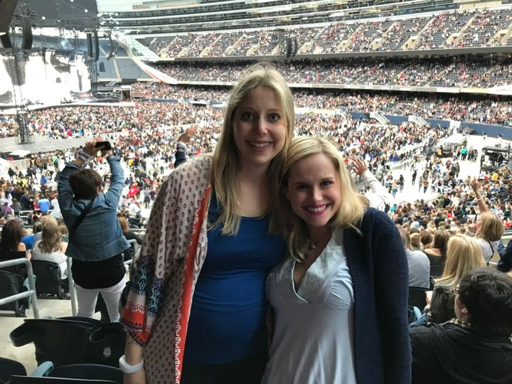 The author and her friend at the Reputation tour.