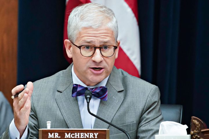 Rep. Patrick McHenry. (R-N.C) said it was a "terrible idea" for President Joe Biden to raise the prospect of invoking the 14th Amendment in the debt limit fight.