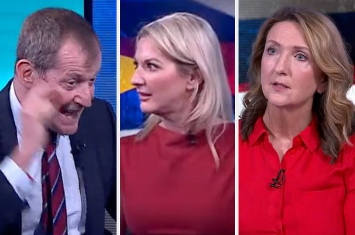 Things went awry during a conversation between Alastair Campbell, Alex Phillips and BBC Newsnight's Victoria Derbyshire on Thursday