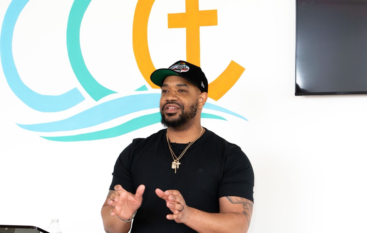Pastor Carl Day Sr. urges his largely millennial congregants to embrace God instead of the violence he believes is encouraged in popular culture.