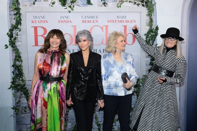 Mary Steenburgen, Jane Fonda, Candice Bergen and Keaton attend the New York premiere of 