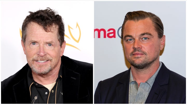 (左から)マイケル・J・フォックス氏、レオナルド・ディカプリオ氏