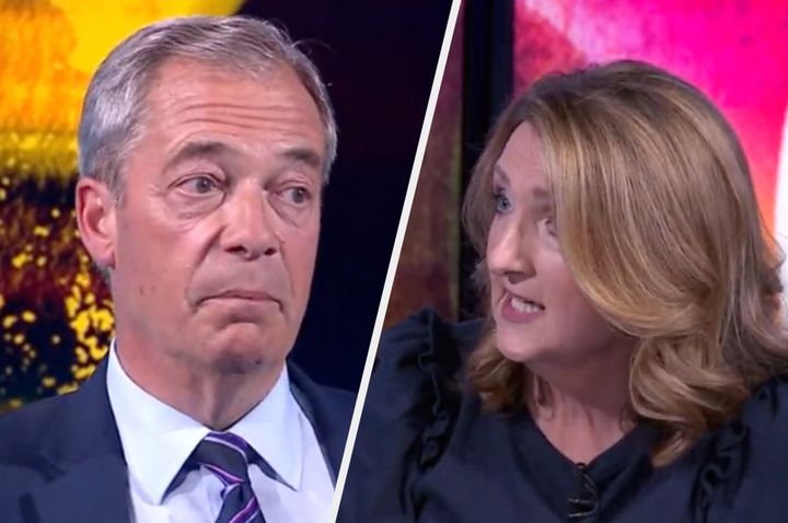 Nigel Farage clashed with Victoria Derbyshire on Newsnight