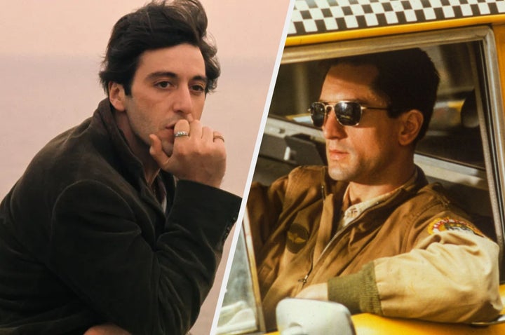 Young Al Pacino and Robert De Niro