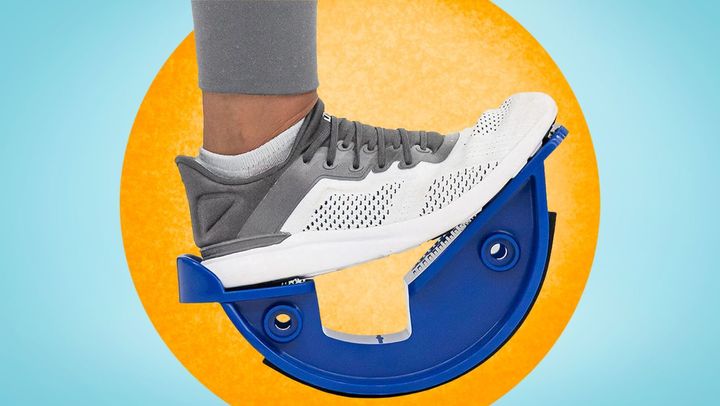 This rocking foot stretcher may help with everything from calf tightness to plantar fasciitis.