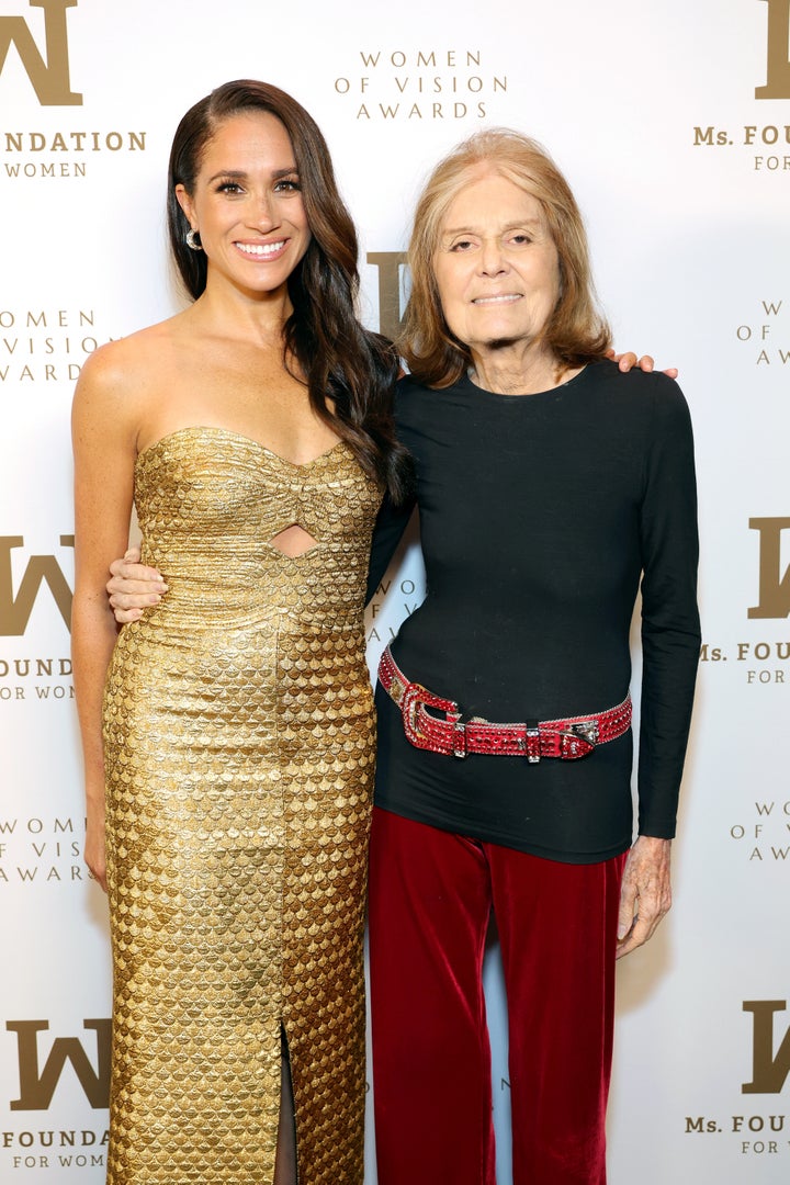 In her speech, Meghan spoke about her friend "Glo," revealing that Steinem "often reminds me, there is still so much work to be done." Steinem, one of the co-founders of the Ms. Foundation, memorably appeared alongside the Duchess of Sussex for a wide-ranging talk in August 2020. The two were also photographed going out to lunch together in New York City in July last year. 