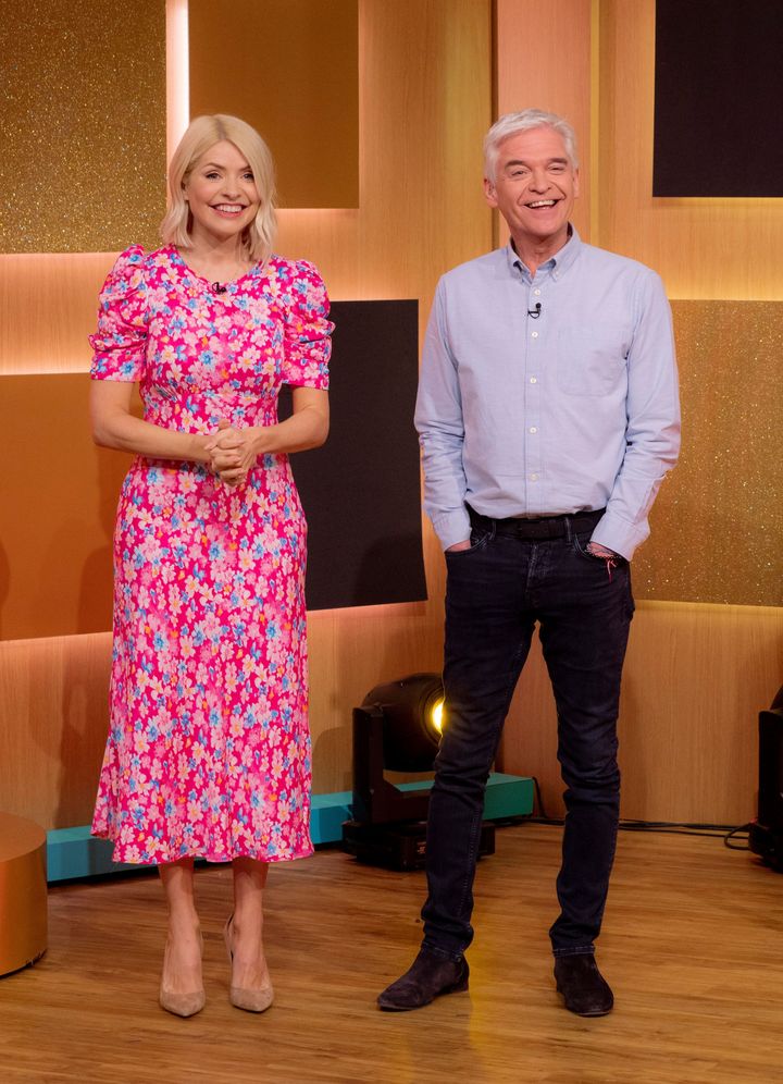 Holly Willoughby and Phillip Schofield pictured on This Morning last week