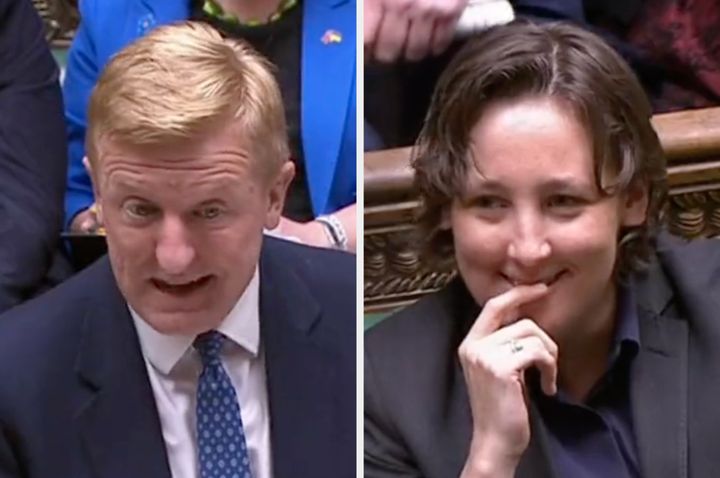 Oliver Dowden made such a gaffe in the Commons that SNP MP Mhairi Black couldn't help laughing