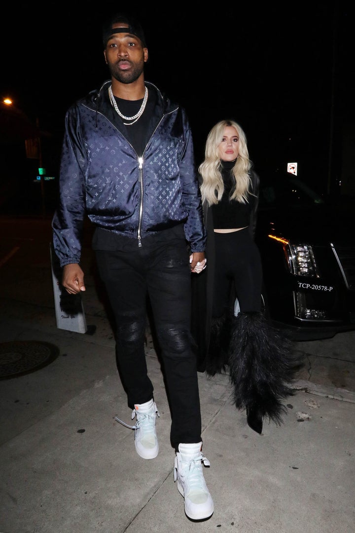 Khloe Kardashian and Tristan Thompson pictured together on January 13, 2019 in Los Angeles.