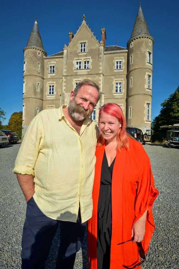 Dick and Angel pictured outside their French chateau in 2018