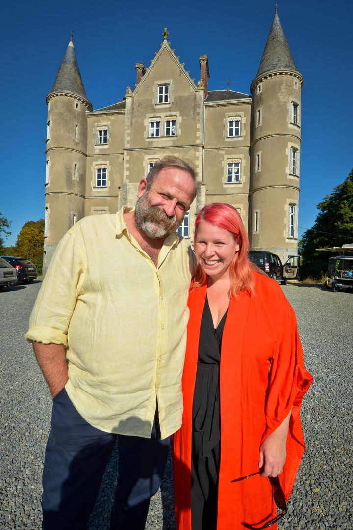 Dick and Angel pictured outside their French chateau in 2018