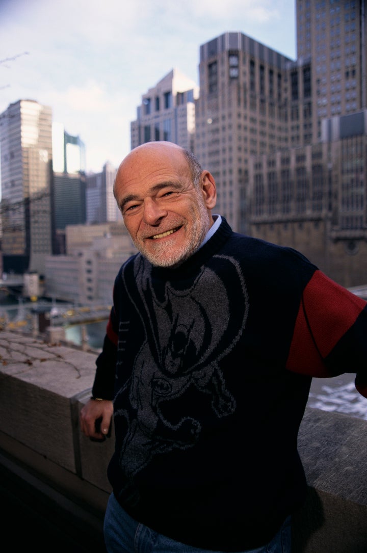 Sam Zell, chairman of Equity Group Investments, LLC stands on a balcony in downtown Chicago. (Photo by © Ralf-Finn Hestoft/CORBIS/Corbis via Getty Images)