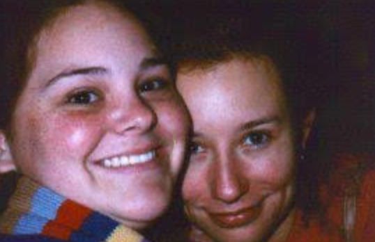 Erin Russell (left) with Tori in Boulder, Colorado, in 1996.