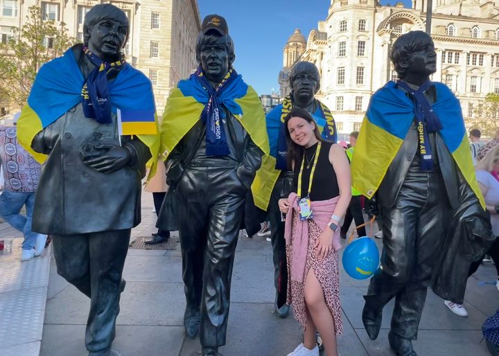 Maria says Ukrainians came to watch the shows and engage in Eurovision activities around the city