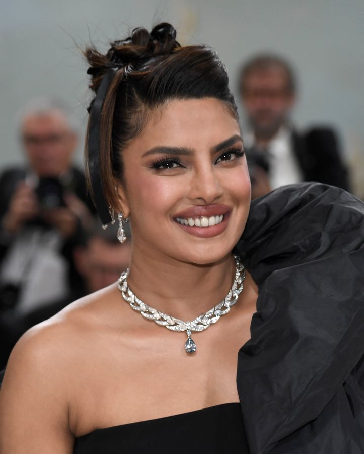 Priyanka Chopra Jonas (above) is friends with Meghan Markle and even attended Markle's wedding to Prince Harry.