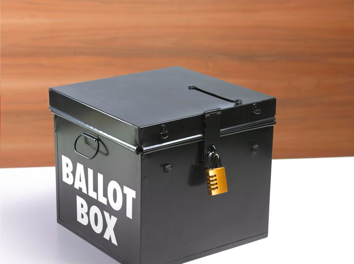 Close up of ballot box