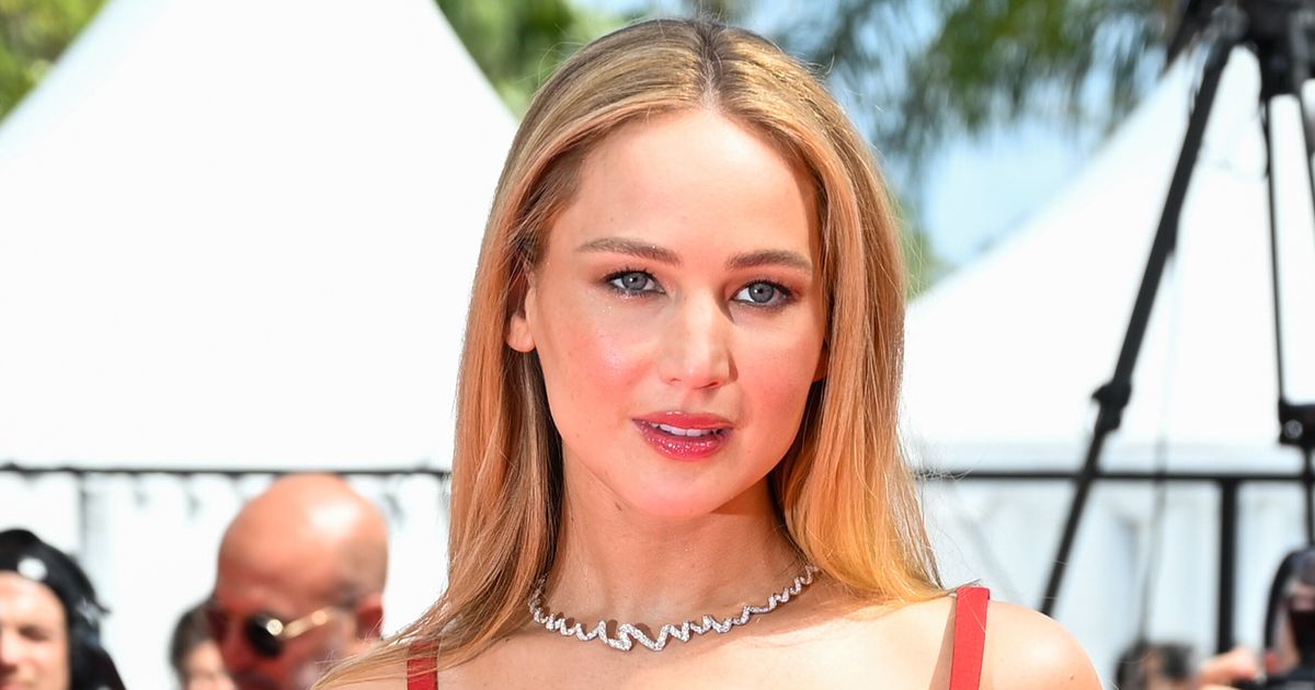 Jennifer Lawrence flouts the casual dress code in Cannes with her choice of shoes