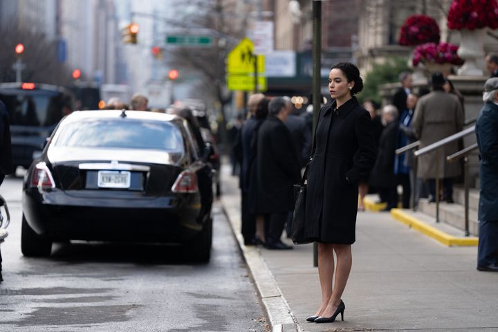 Jess (Juliana Canfield) in the penultimate episode of "Succession," when she tells her boss Kendall (Jeremy Strong) that she is quitting.